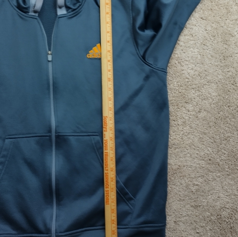 Adidas Men's Full Zip Jacket Hoodie Drifit Fleece Size XL Active Wear - Picture 10 of 15